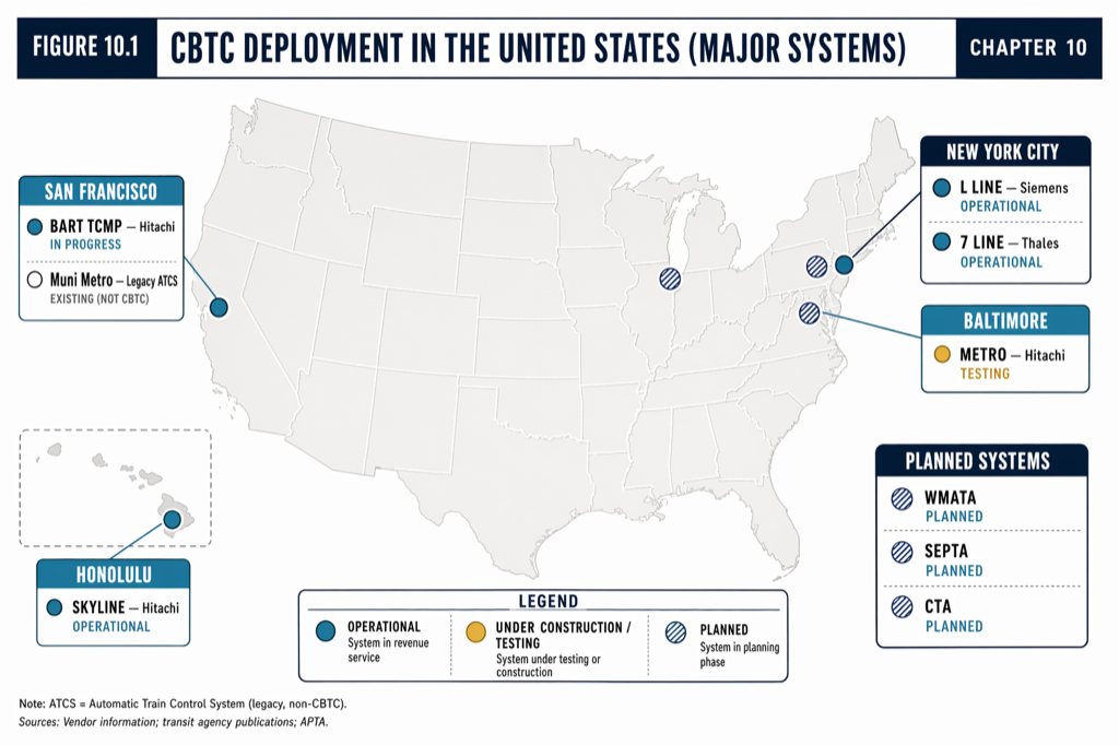 US CBTC Deployment Map